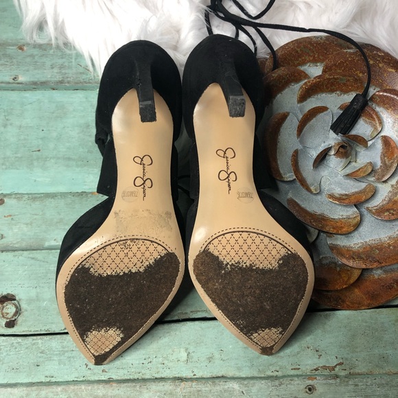 Jessica Simpson Heels 7.5M Black VERSIE LaceUp - Picture 4 of 7